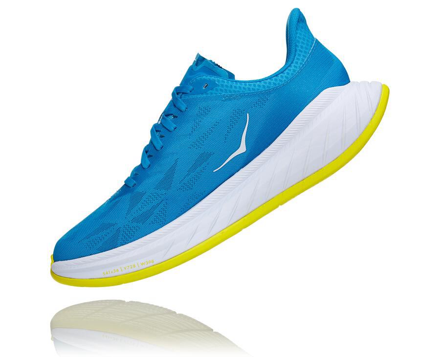 Hoka One One Hardloopschoenen Heren - Carbon X 2 - Blauw/Wit - BT4289075